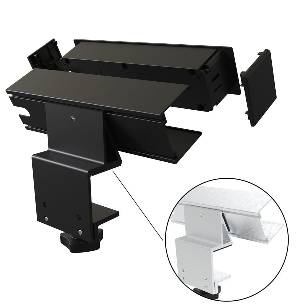 120V Clamp-On Power Bar and USB Charging Station Black alt 0