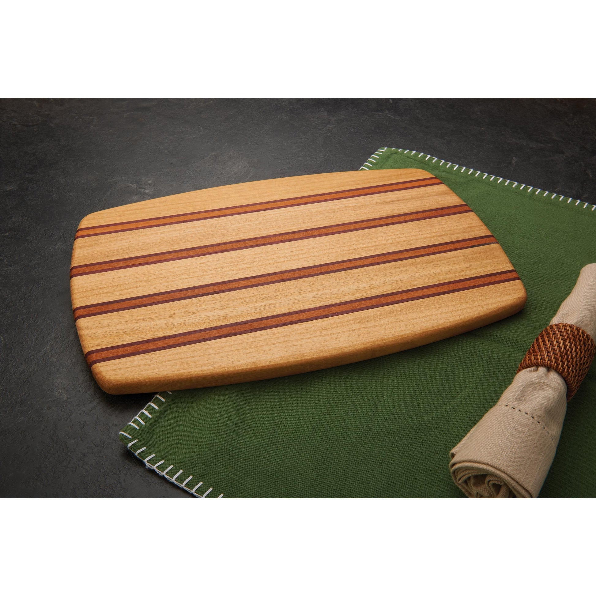Exotic Cutting Board Kit - 3/4" x 10" x 16" - Angelim, Araracanga & Purpleheart alt 0