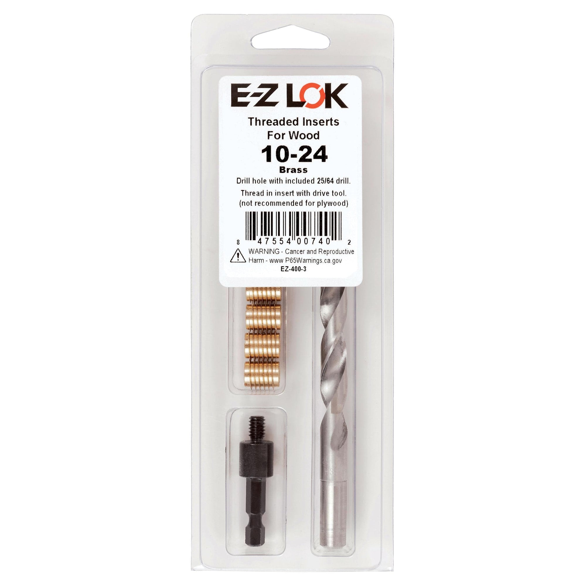 E-Z Knife™ Threaded Insert Kit - 10-24 - Brass alt 0