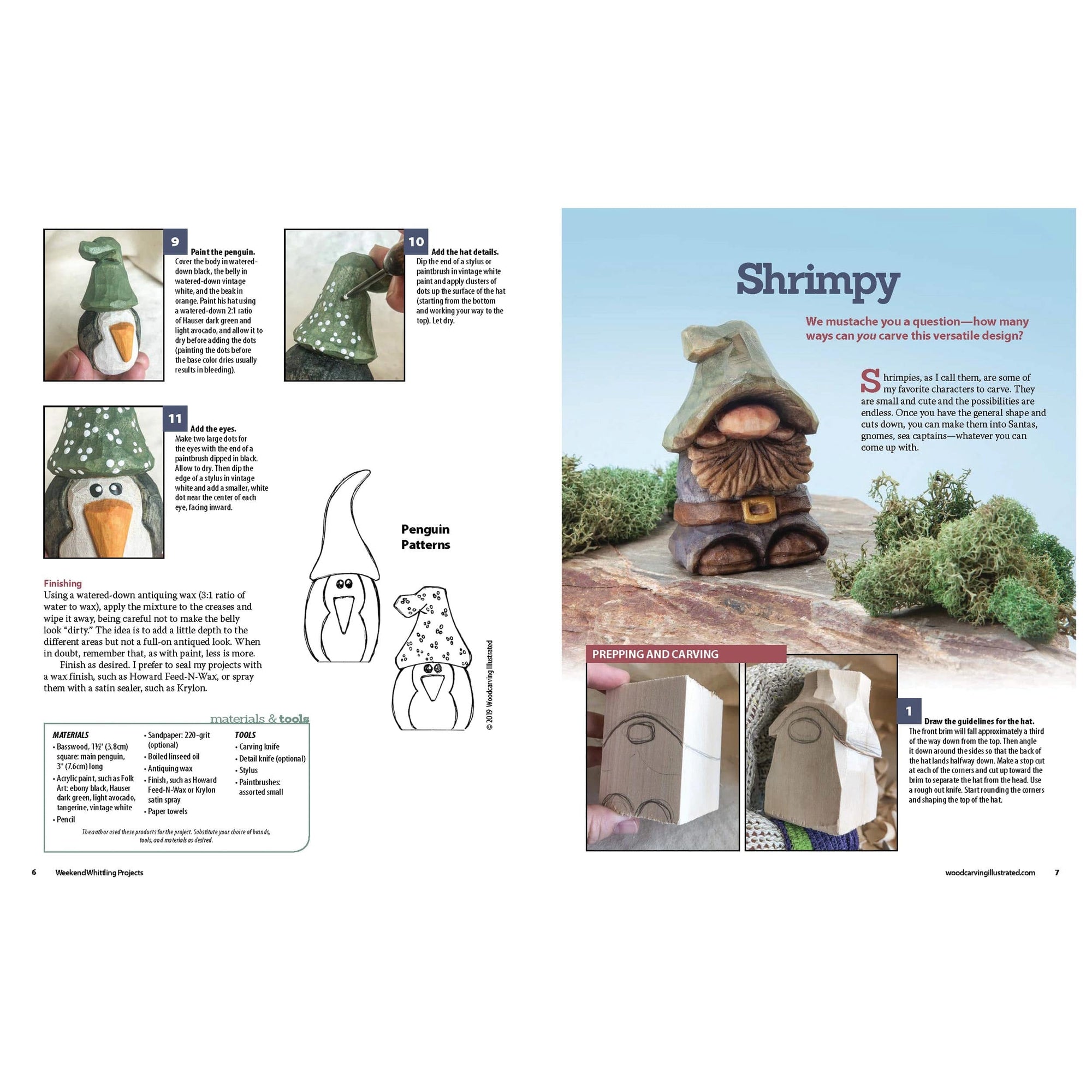 Weekend Whittling Projects - Four Quick & Easy Characters to Carve & Paint alt 0