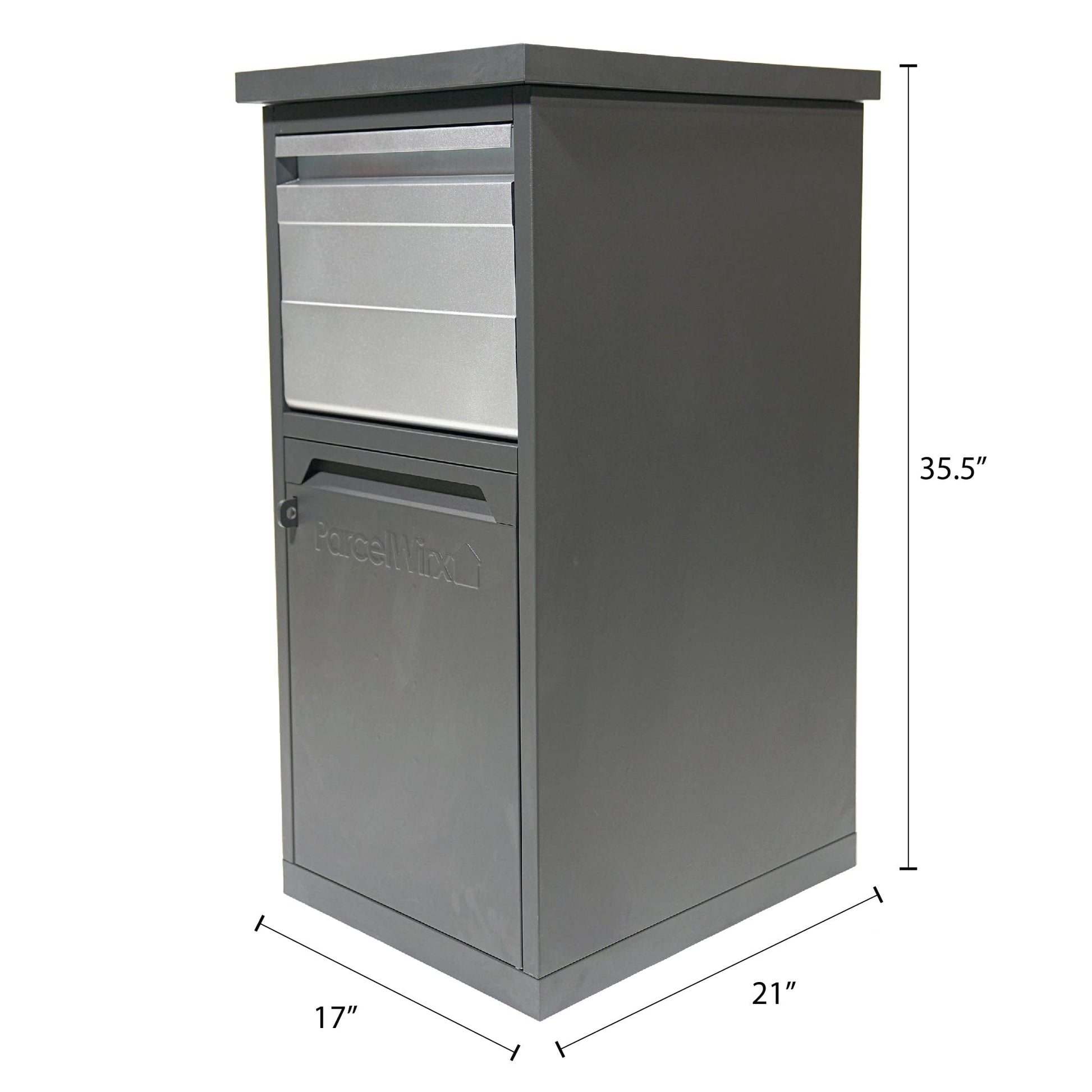 ParcelWirx Lockable Package Delivery Box with Parcel Chute Graphite alt 0