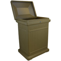 ParcelWirx Premium Vertical Lockable Package Delivery Box with Hinged Lid Oak alt 0