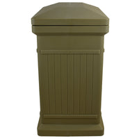 ParcelWirx Premium Vertical Lockable Package Delivery Box with Hinged Lid Oak alt 0