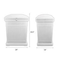 ParcelWirx Premium Vertical Lockable Package Delivery Box with Hinged Lid Slate Gray alt 0