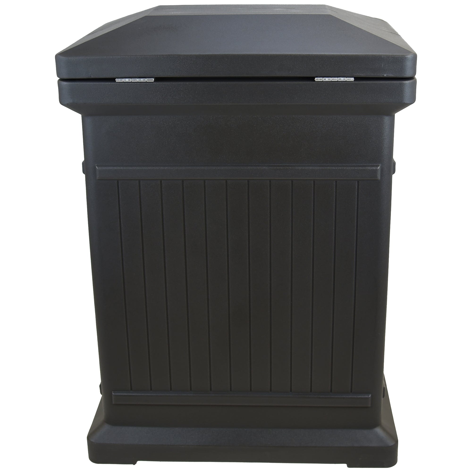 ParcelWirx Premium Vertical Lockable Package Delivery Box with Hinged Lid Graphite alt 0