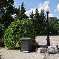 ParcelWirx Premium Vertical Lockable Package Delivery Box with Hinged Lid Graphite alt 0