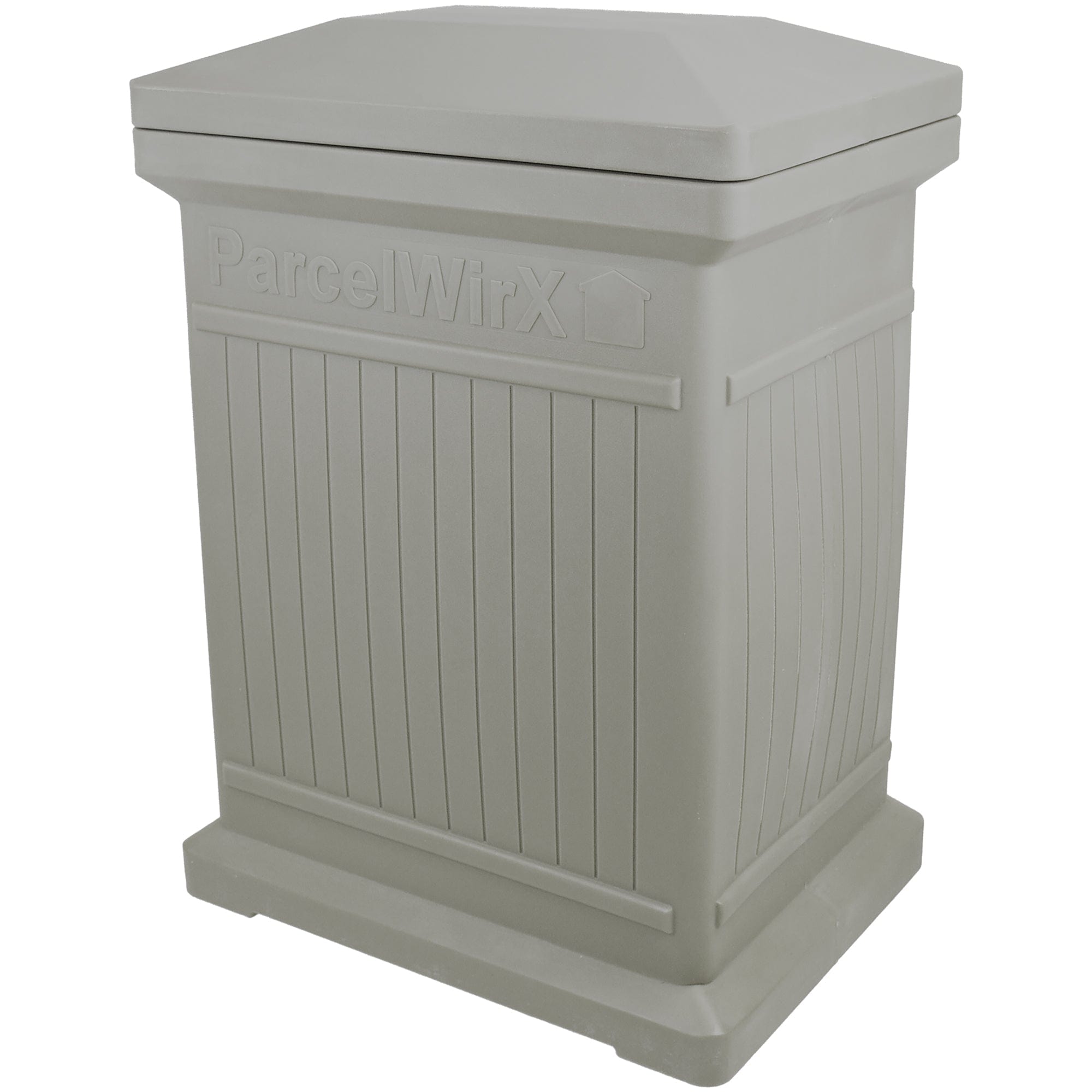 ParcelWirx Vertical Package Delivery Box with Lift Off Lid Prestige Pewter alt 0