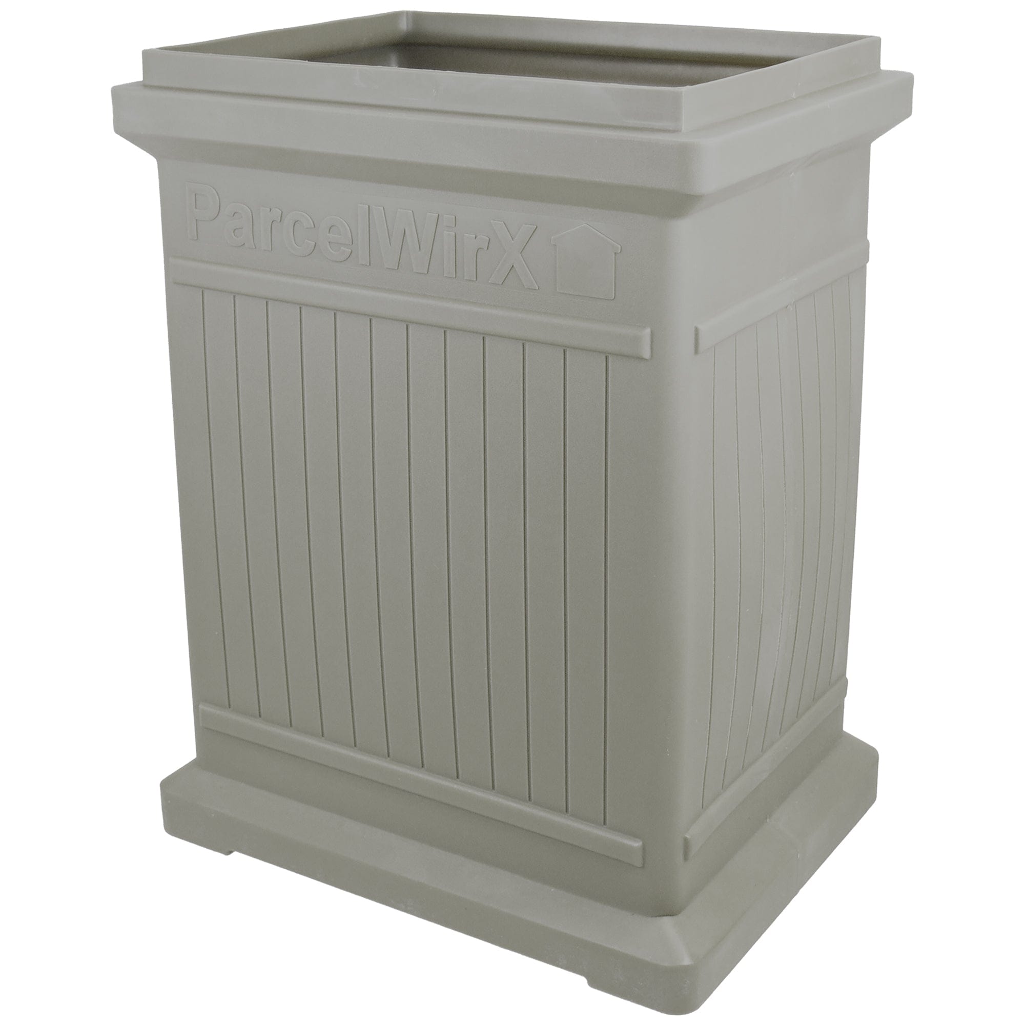 ParcelWirx Vertical Package Delivery Box with Lift Off Lid Prestige Pewter alt 0