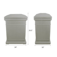 ParcelWirx Vertical Package Delivery Box with Lift Off Lid Prestige Pewter alt 0