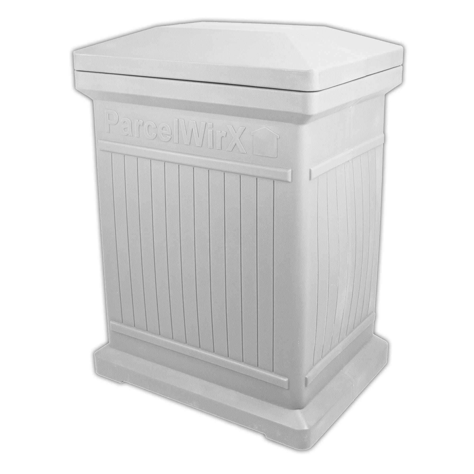 ParcelWirx Vertical Package Delivery Box with Lift Off Lid Slate Gray alt 0