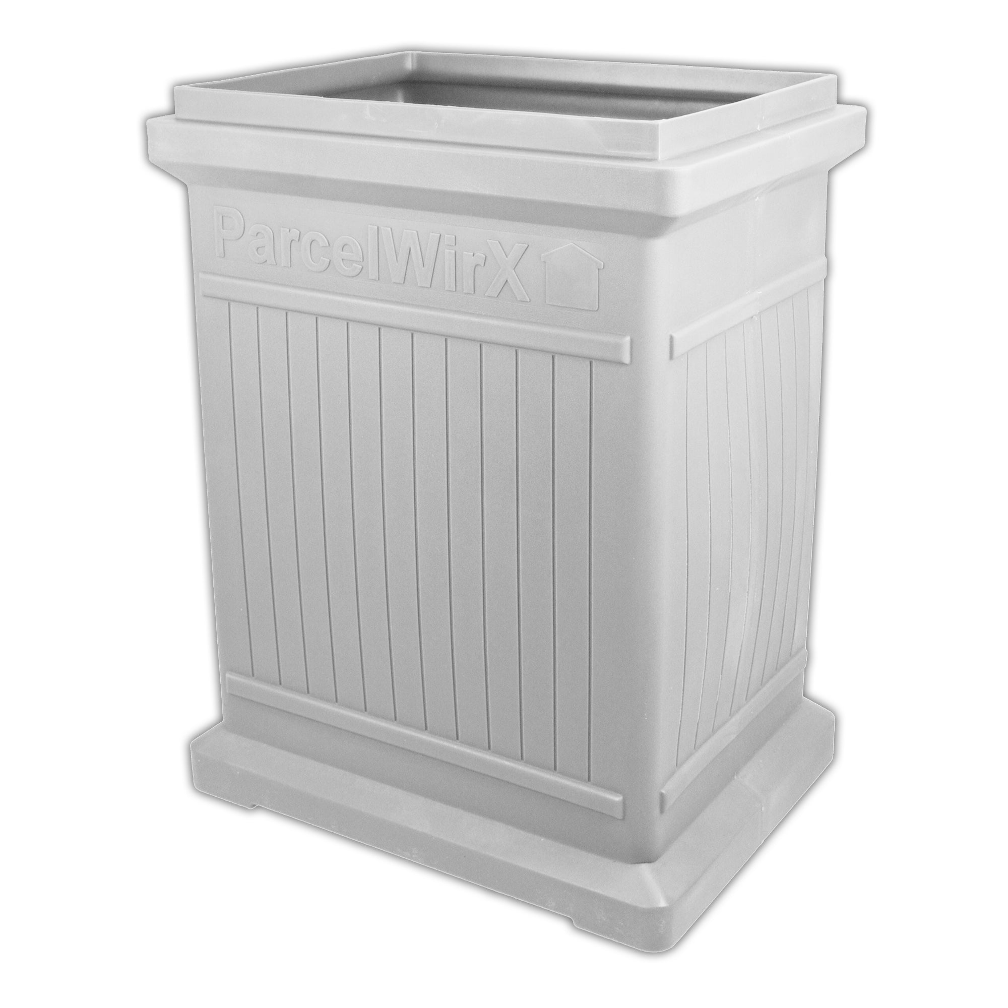 ParcelWirx Vertical Package Delivery Box with Lift Off Lid Slate Gray alt 0