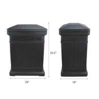 ParcelWirx Vertical Package Delivery Box with Lift Off Lid Graphite alt 0