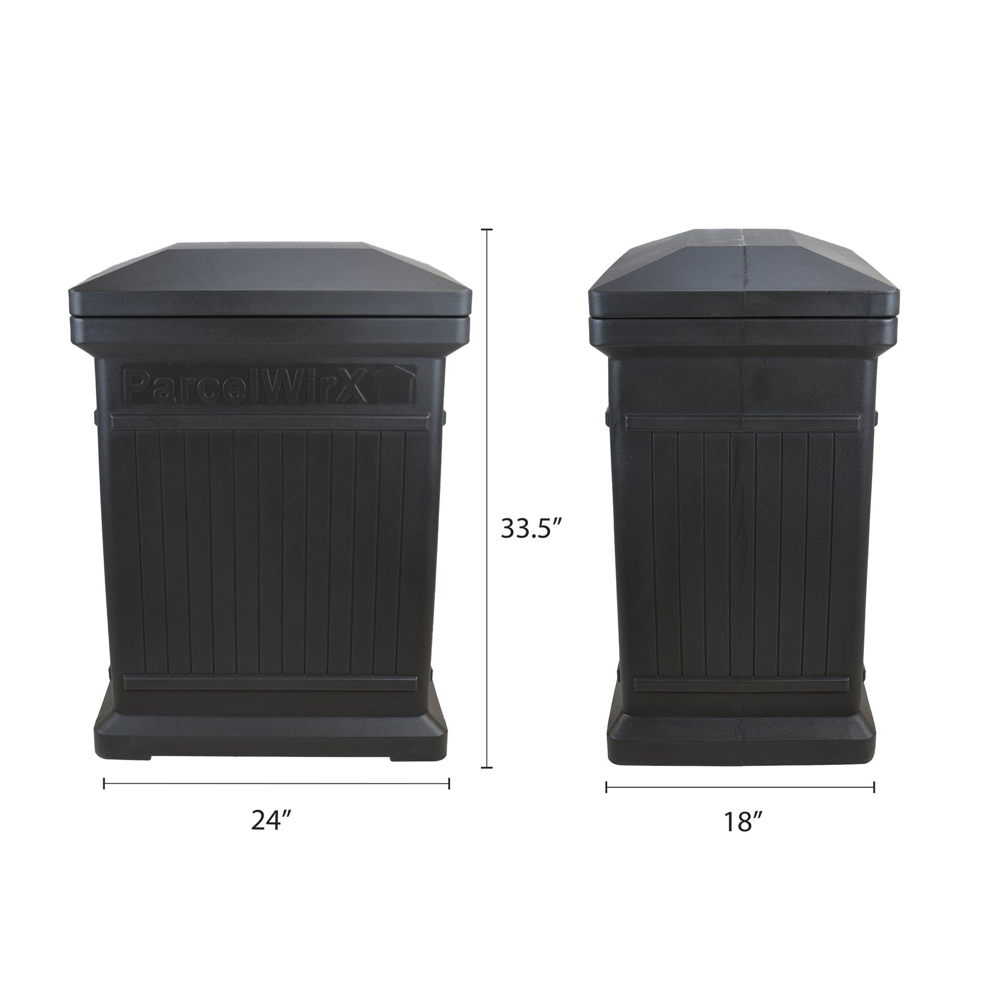 ParcelWirx Vertical Package Delivery Box with Lift Off Lid Graphite alt 0