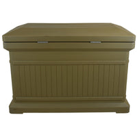 ParcelWirx Premium Horizontal Lockable Package Delivery Box with Hinged Lid Oak alt 0