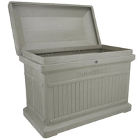 ParcelWirx Premium Horizontal Lockable Package Delivery Box with Hinged Lid Prestige Pewter alt 0