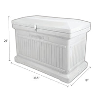 ParcelWirx Premium Horizontal Lockable Package Delivery Box with Hinged Lid Slate Gray alt 0