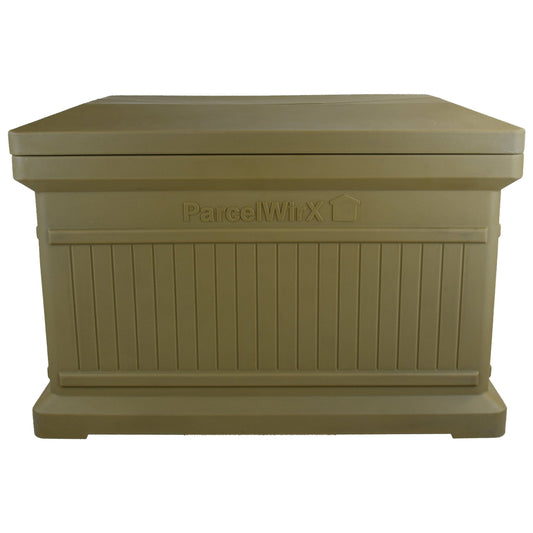 ParcelWirx Horizontal Package Delivery Box with Lift Off Lid Oak alt 0