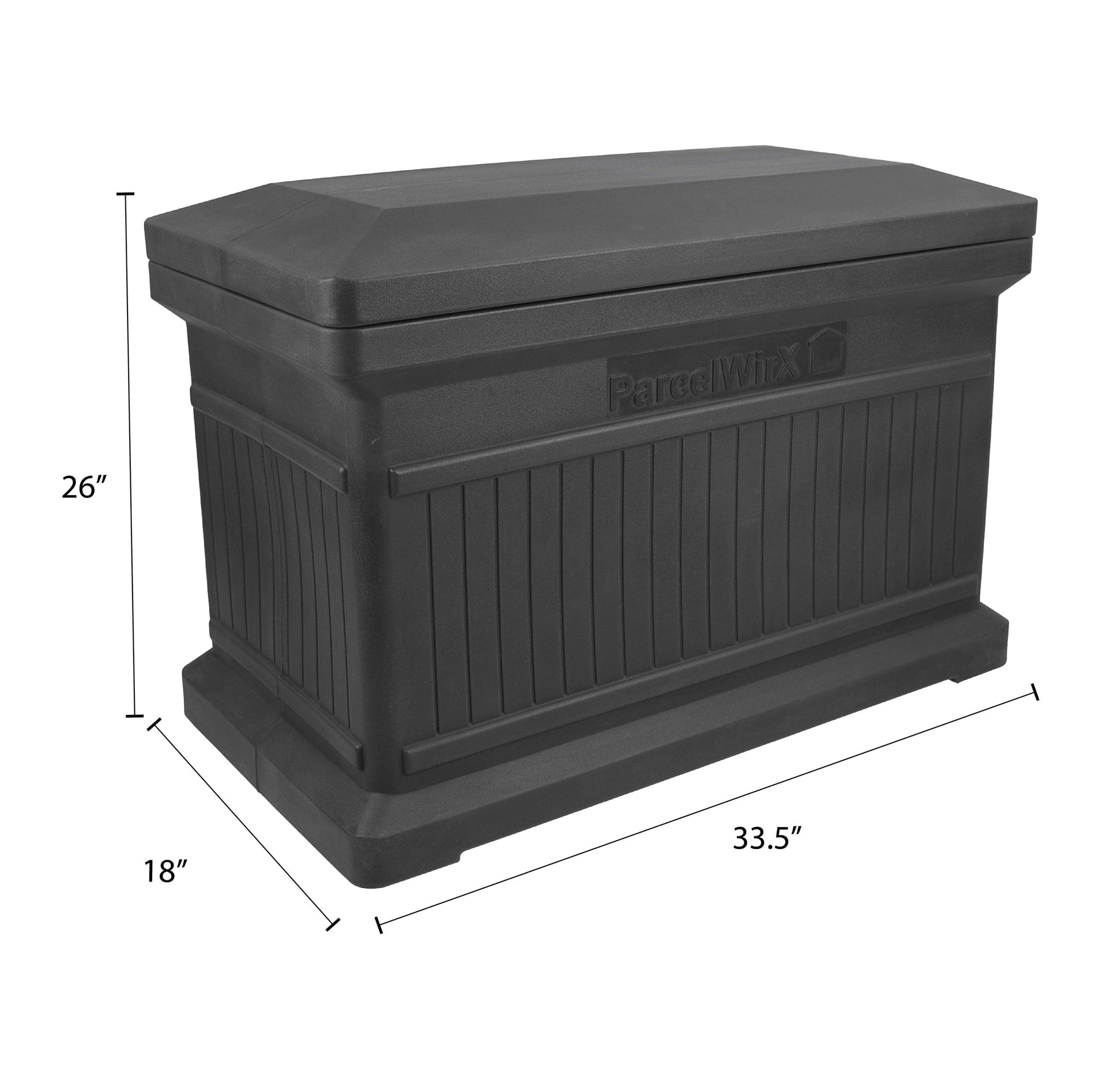 ParcelWirx Horizontal Package Delivery Box with Lift Off Lid Graphite alt 0