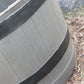 Polyethylene Whiskey Barrel Planter Brown Woodgrain with Black Stripes alt 0