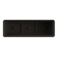 30" x 10" Rectangular Planter Black alt 0