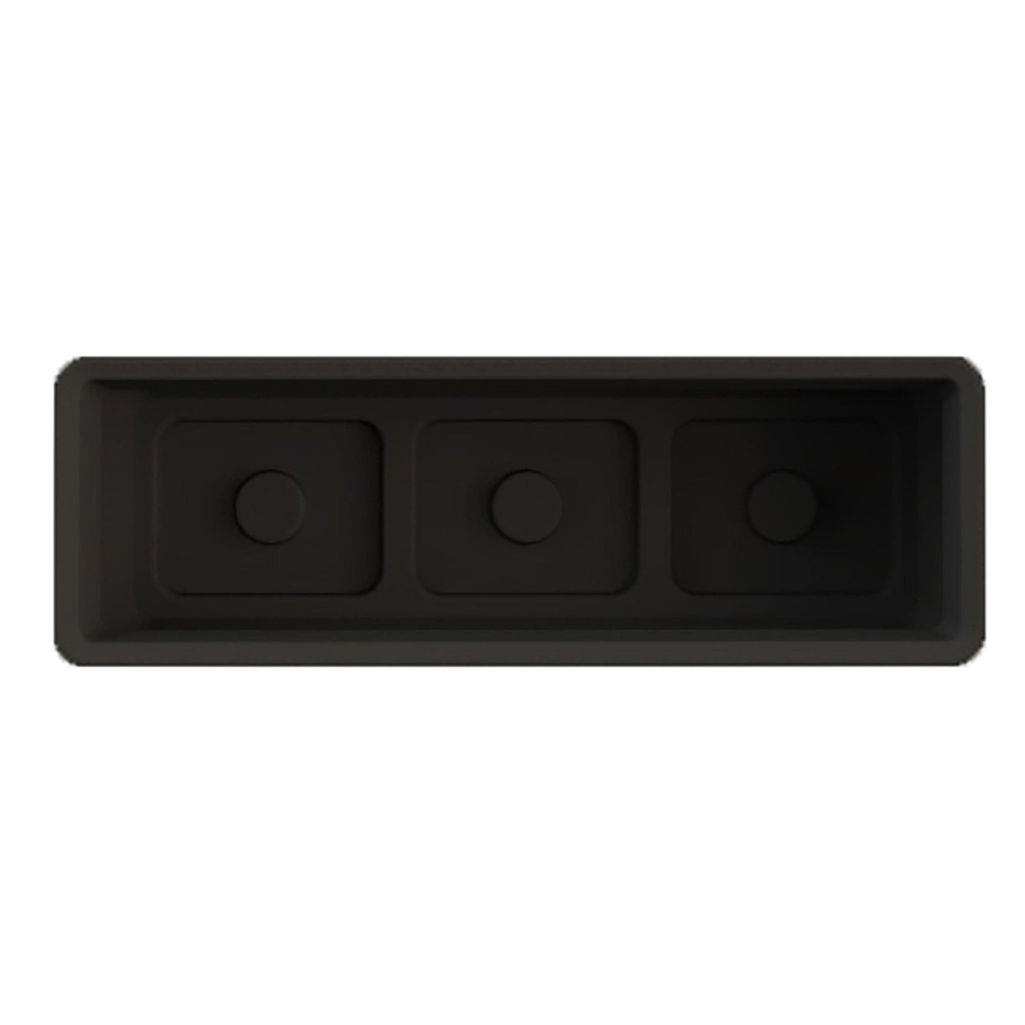 30" x 10" Rectangular Planter Black alt 0