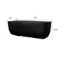 30" x 10" Rectangular Planter Black alt 0