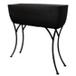 30" x 10" Rectangular Planter with Wrought Iron Stand Black alt 0