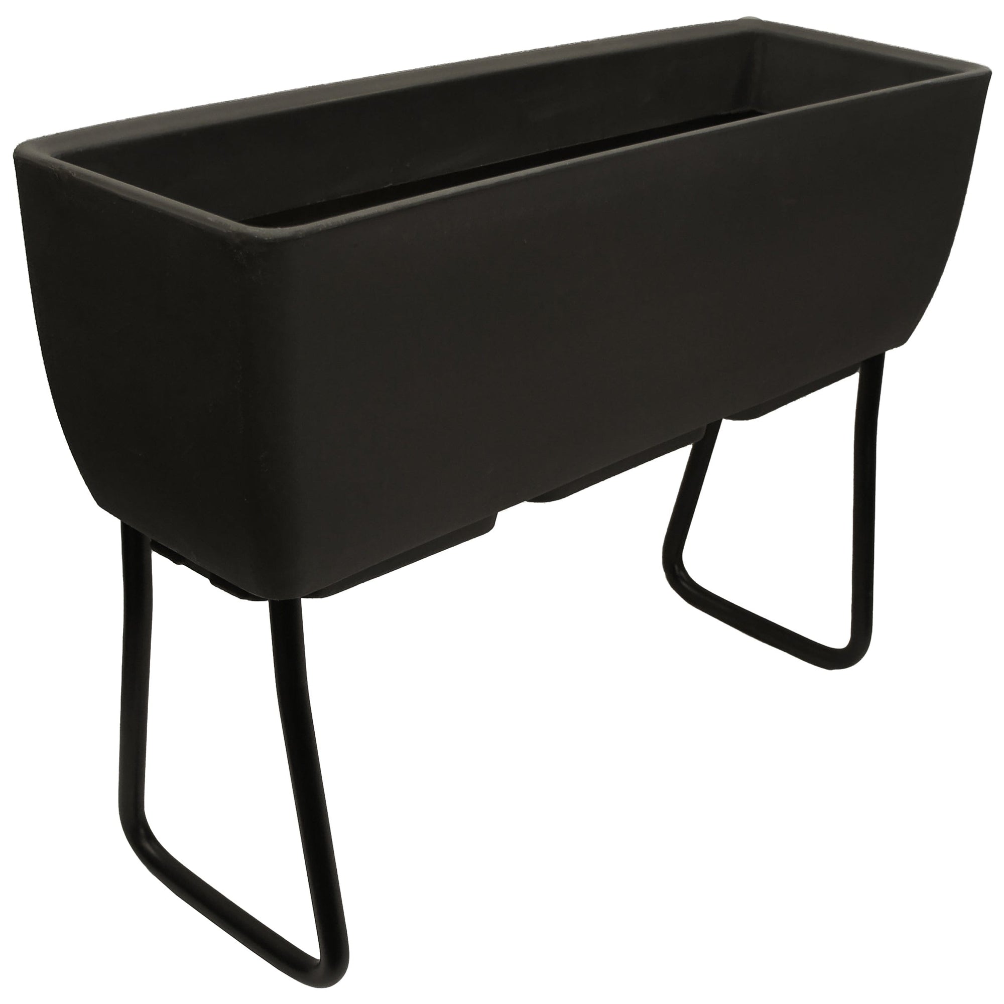 Vertical Live Wall Planter Base Unit Only for 30" x 10" Rectangular Planters with Wrought Iron Stand alt 0