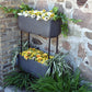 Vertical Live Wall Planter Base Unit Only for 30" x 10" Rectangular Planters with Wrought Iron Stand alt 0