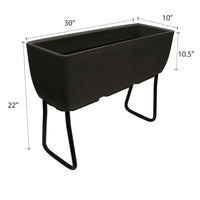 Vertical Live Wall Planter Base Unit Only for 30" x 10" Rectangular Planters with Wrought Iron Stand alt 0