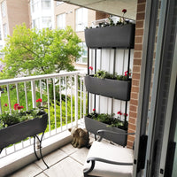 Vertical Live Wall Planter Extension Unit Only for 30" x 10" Rectangular Planters with Wrought Iron Stand alt 0