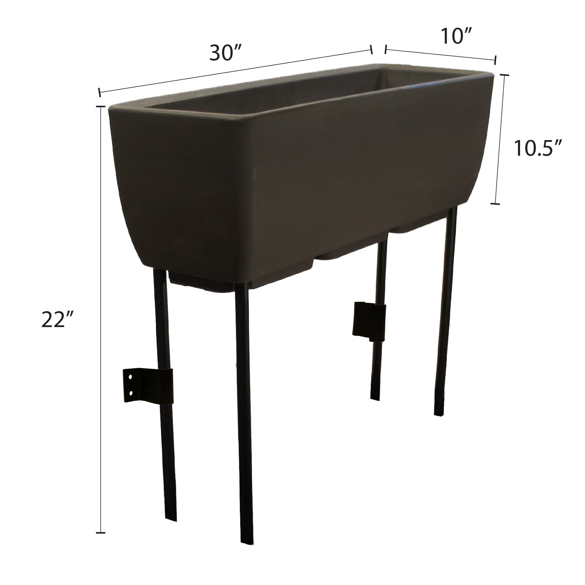 Vertical Live Wall Planter Extension Unit Only for 30" x 10" Rectangular Planters with Wrought Iron Stand alt 0