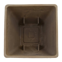 12" Square Garden Planter with Wrought Iron Stand Oak alt 0