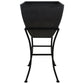 12" Square Garden Planter with Wrought Iron Stand Graphite alt 0
