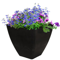 12" Square Garden Planter Graphite alt 0