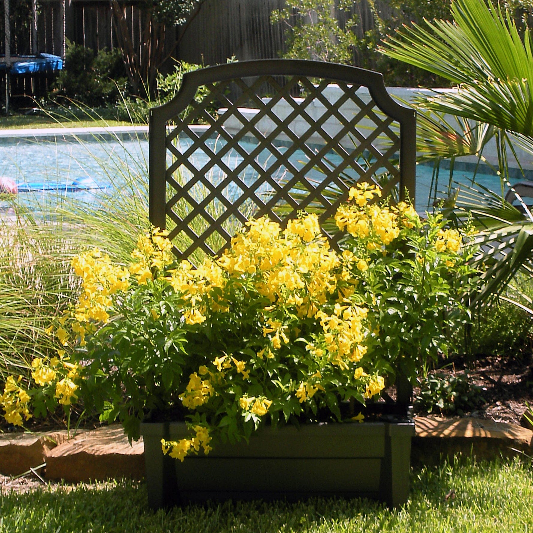 Calypso Planter Trellis Anthracite Gray alt 0