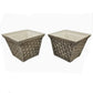 Square Planter Set Medium Washed Sandstone Set of 2 alt 0