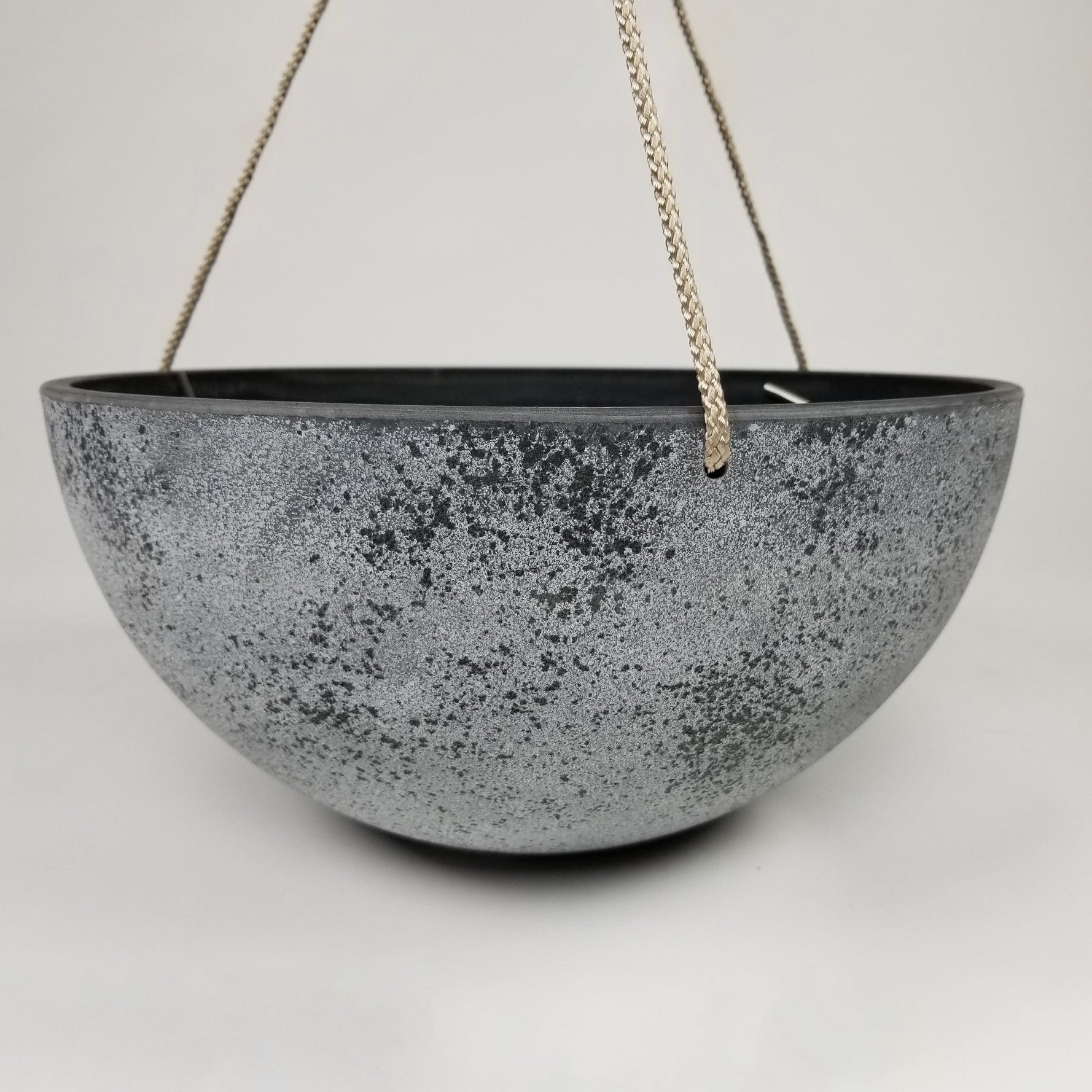 Round Spackled Hanging Planter Medium Gray alt 0