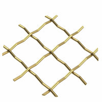 .75" Pressed Single Diamond Decorative Grille - Satin Brass, 18" W x 48" L Sheet alt 75