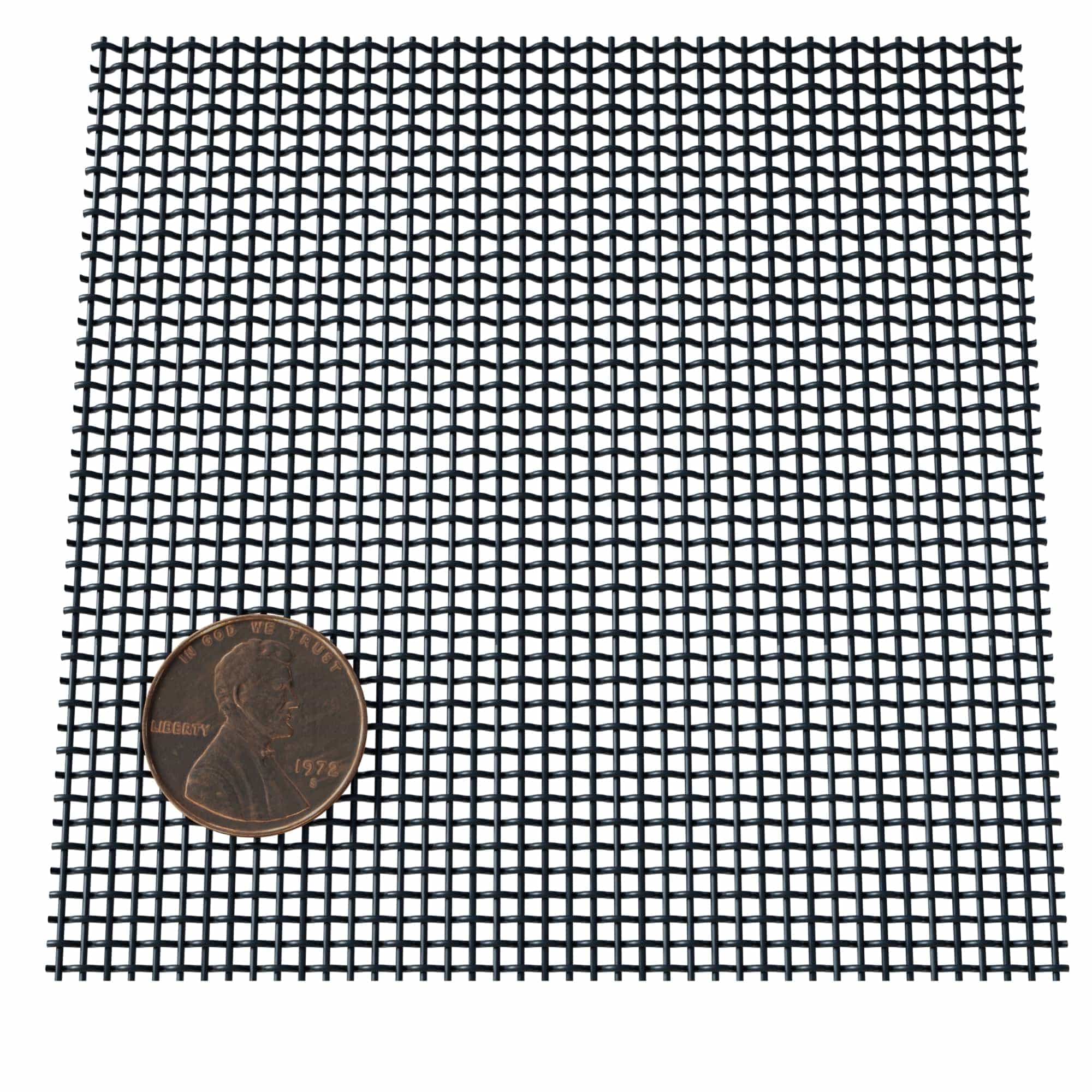 Fine Wire Mesh for Decorative Wire Grilles - 41" L x 48" W, Flat Black alt 0