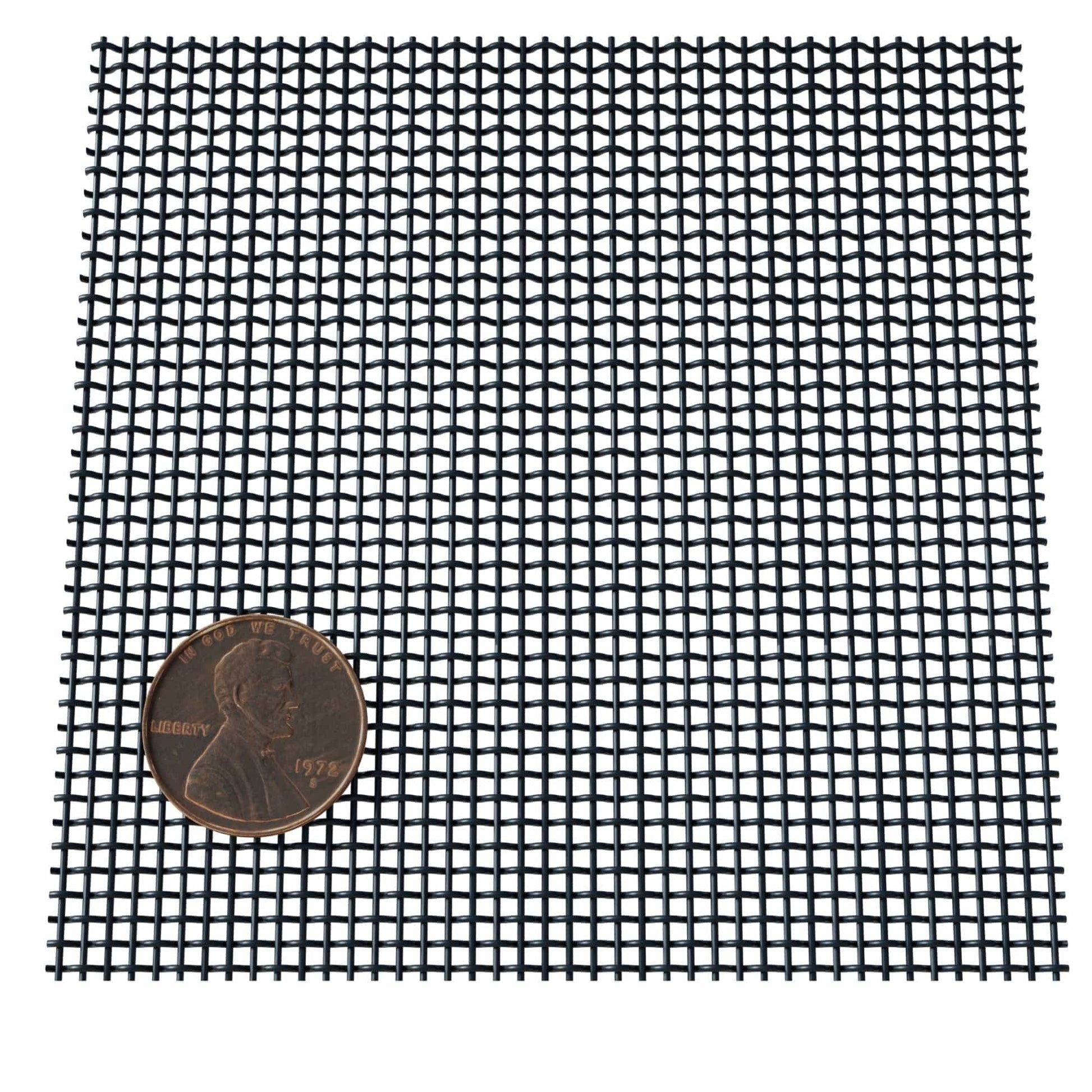 Fine Wire Mesh for Decorative Wire Grilles - 41" L x 48" W, Flat Black alt 0