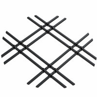 1" Flat Double Diamond Decorative Grille - Flat Black, 36" W x 24" L Sheet alt 0