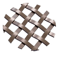 .375'' Single Flat Diamond Decorative Grille - Antique Brass, 36''W x 24''L Sheet alt 375