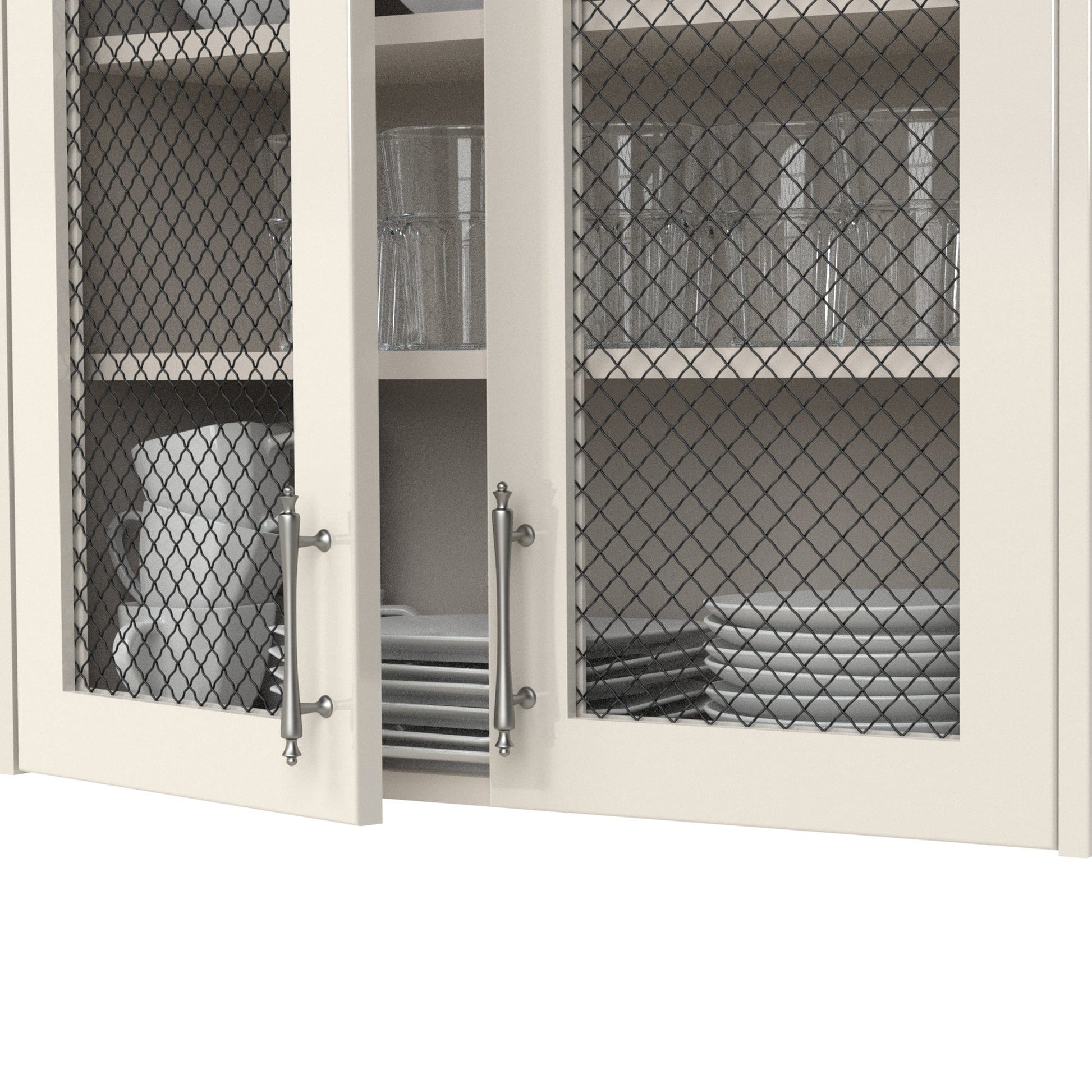 .75" Pressed Single Diamond Decorative Grille - Flat Black, 36" W x 24" L Sheet alt 75