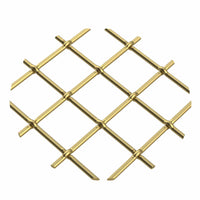 .75" Multi-Crimp Single Diamond Decorative Grille - Satin Brass, 36" W x 24" L Sheet alt 75