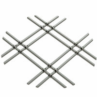 1" Flat Double Diamond Decorative Grille - Antique Pewter, 3 alt 0