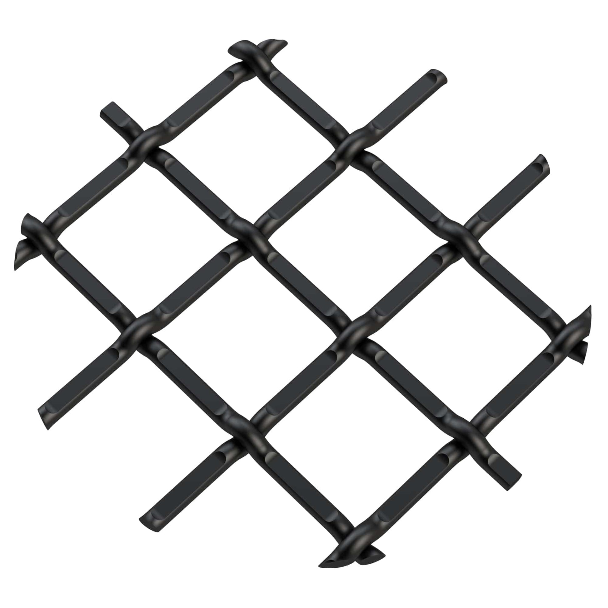 .5" Round Single Diamond Decorative Grille - Flat Black, 36" W x 48" L Sheet alt 5