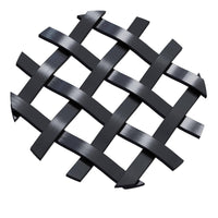 .375'' Single Flat Diamond Decorative Grille - Flat Black, 36''W x 48''L Sheet alt 375