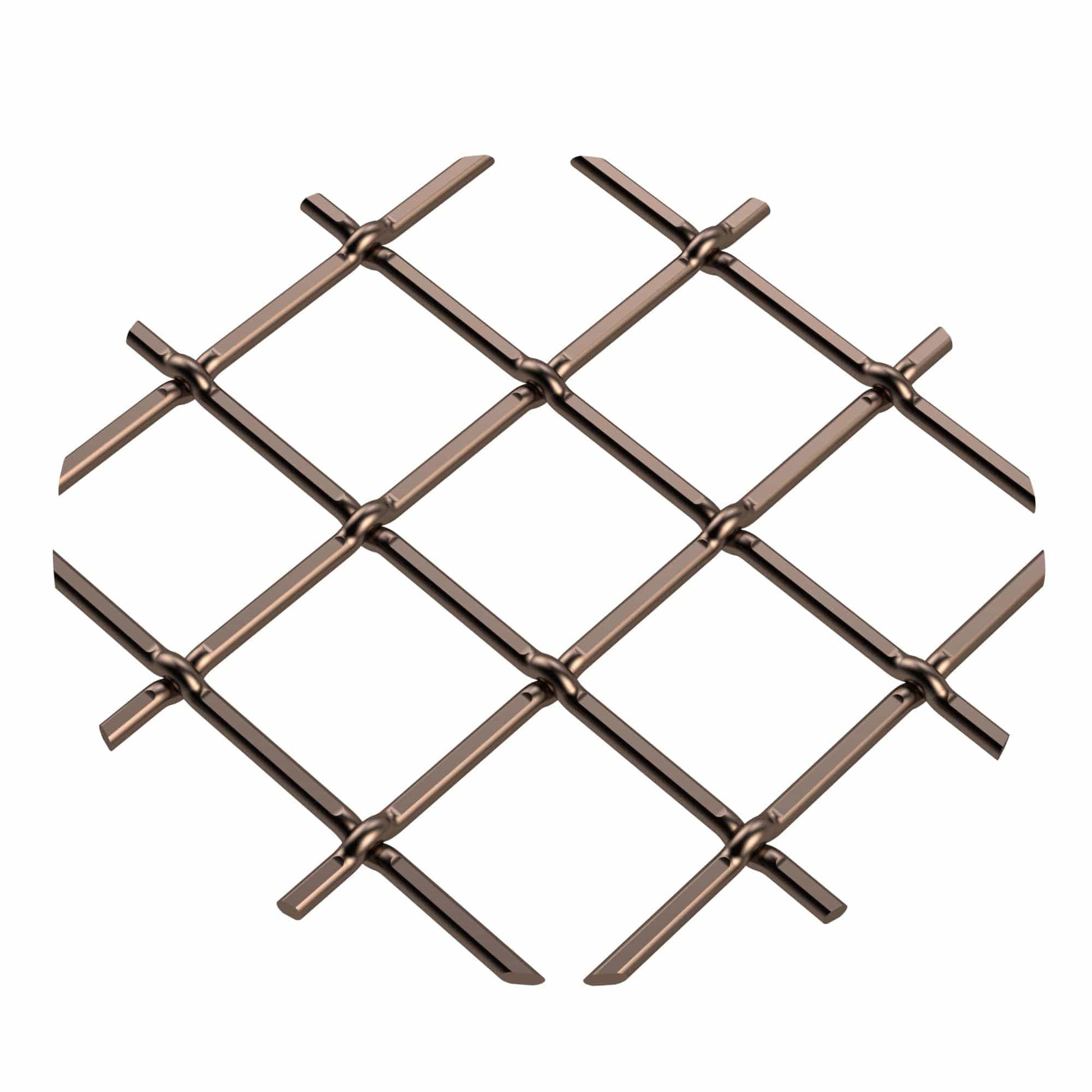 .75" Multi-Crimp Single Diamond Decorative Grille - Antique Brass, 36" W x 48" L Sheet alt 75