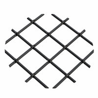 .75" Multi-Crimp Single Diamond Decorative Grille - Flat Black, 36" W x 48" L Sheet alt 75